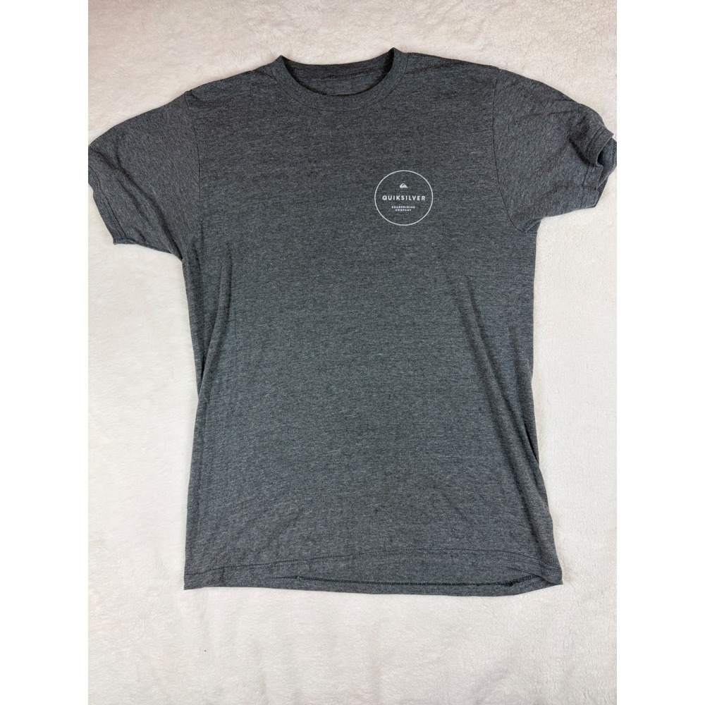 Quiksilver Mens Graphic T-Shirt Charcoal Gray Heather Boardriding Company Medium